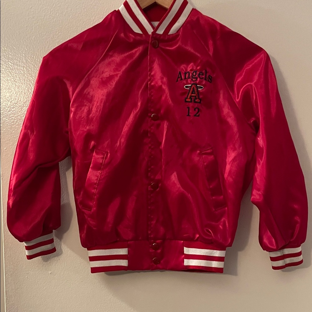 Vintage Red Angels Satin Jacket